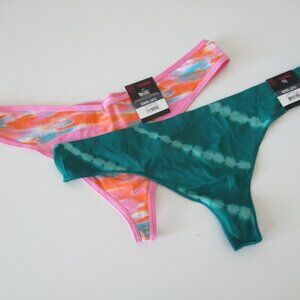 Thong Bundle 2 Thongs Pink Green XXXL / Size 21